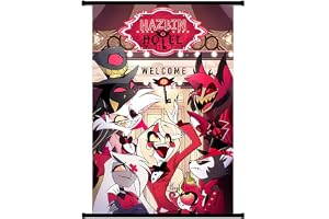 Jilijia Hazbin hotell anime rullmålningar alastor/ängeldamm/Charlie Morningstar/Vaggie/Lucifer Morningstar hängande affisch v