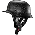 Vintage German Motorcycle Half Helmet, ECE/DOT Approved Adult Men Women Retro Open Face Helmet, with Adjustable Quick Release Buckle, for Bicycle Cruiser Scooter