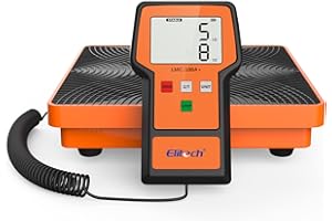 Elitech Refrigerant Scale Electronic 100kg Freon Charging Scale KG LB OZ with Case for HVAC Heat Pumps A/C LMC-100A+