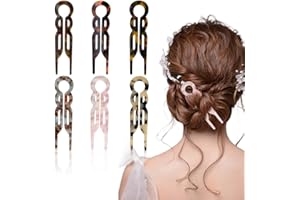 EJRUP 6 Pièces French Pin Femme,épingles à Cheveux Françaises en Acétate de Qualité Supérieure pour Femme,Pince Chignon Accessoire Cheveux,Accessoires de Cheveux pour Tous les Types
