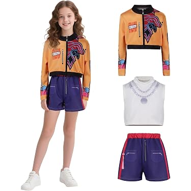 Costume Cosplay Anime Hunters Pour Filles - 4 Pièces (Veste, Short, Doublure, Perruque)