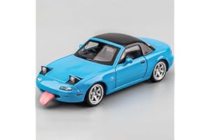 MODVKVK Mazda MX-5 Miata 1:32 Modellino Macchinina con Luce e Musica, Capote Rimovibile, Funzione Pull-Back, Pressofuso in Lega, Ideale per Bambini dai 3 anni e Collezionisti (Blu)