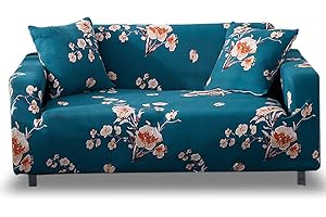 ‎HOTNIU HOTNIU Elastischer Sofabezug 4 Sitzer Sofahusse Strech Sofa Überzug Couch Cover Muster Couchbezug Sofabezüge Schonbezug Couch Antirutsch Hussen für Sofas mit 1 Kissenbezug, Muster #Nh