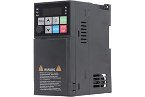 PLPLAAOO Variateur de fréquence triphasé 0,75 kW, convertisseur vectoriel AC 380 V 50/60 Hz, entrée 3,4 A, sortie 0-320 Hz 2,5 A, pour contrôle de moteur industriel, coque ABS ignifuge