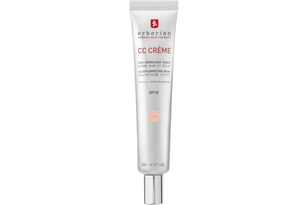 Erborian - CC Crème à la Centella Asiatica - Maquillage et Soin Illuminateur de Teint Haute Définition pour Visage - Protection Solaire SPF 25 - Soin Cosmétique Coréen