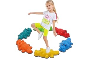 YULEYU Balance Pietre fluviali per la promozione, Equilibrio Pietre di abilità motorie, coordinazione, per Bambini, impilare Pietre Antiscivolo per scuole, asili, Centri di Terapia