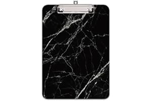 Hnogri Portablocco A4 plastica rigida, Fashion design clipboard a4, Tavolette per appunti e raccoglitori moduliDimensione lettera, Cute Marble