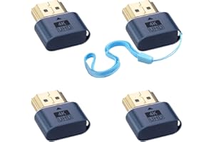 Duttek Enchufe simulado HDMI 4K - emulador de pantalla de monitor virtual, adaptador de pantalla sin cabeza para Windows Mac OSX Linux, soporta hasta 4 K a 60 Hz (sin indicador, paquete de 4)