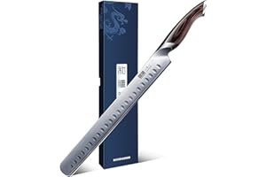 HOSHANHO Couteau Saumon 30cm, Professionnel Couteaux Poisson, Couteaux de Découper Japonais en Super Acier, Ultra Tranchants Couteau de Jambon avea Poignée Ergonomique