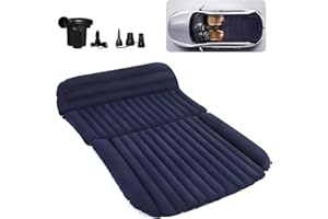 QDH SUV Matelas gonflable de voiture – Matelas gonflable de camping – Lit gonflable pour le siège arrière de voiture – Matelas épais pour les voyages camping activités de plein air