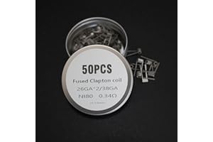 WratryParts Lot de 50 bobines Ni80 pré-construites pour réservoir RDA RTA RDTA (0,34 ohm)