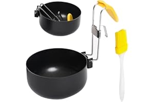 THOLIRE 2 PCS Poached Egg Pan & 1 Brush Set – Egg Poacher Cups for Easy Poaching & Healthy Breakfast – Easy Clean
