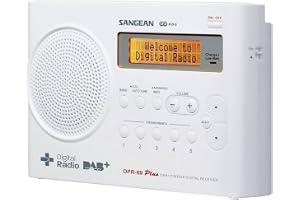 Sangean DPR-69+ bärbar DAB+ digital radio (FM-mottagare, batteri/nätdrift)