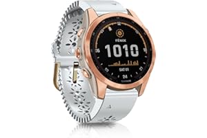 SumRioo QuickFit 20mm Correa para Garmin Fenix 7S Pro Solar/Fenix 7S/Fenix 6S/Fenix 6S Pro, Sport Correa Floral Calado Patrón Pulsera Repuesto Silicona para Garmin Fenix 5S/Fenix 5S Plus