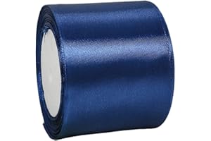 HONGCI 22m Nastro Blu Scuro 75mm,Nastro Raso Nastrino Bordeaux Nastri Regalo Nastro Satin,Fiocco Nastro per Pacchi Regalo,Artigianato,Bomboniere,Bouquet,Natale,Feste di Compleanno Matrimoni Decorazioni