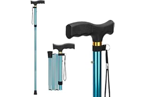 supregear Bastón Plegable - Altura Ajustable, Ligero y Portátil, Ayuda de Movilidad para Caminar con Estabilidad, para Hombres y Mujeres