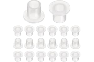 QUARKZMAN 20 Stück Flanschbuchsen Kunststoff Gleitlager ID 8mm x OD 10,6mm x Länge 12mm Nylonbuchsen, Weiß