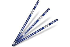 GRAFF Juego de 3 Hojas de Sierra Bimetálicas 8% Cobalt 24 TPI - 300 mm Hojas de Sierra para Corte de Acero Inoxidable y Metal - Hoja de Sierra Metal 300mm para Sierras Manuales
