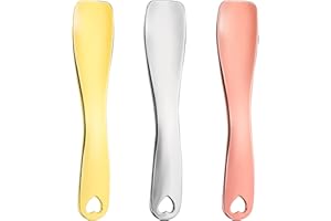 Sibba 3 Pieces Facial Massage Spatula Sticks Mini Skincare Tiny Spoons Face Eye Cream Lotion Makeup Applicator Tools Brush Set Reusable Skin Care Beauty Cosmetic Tool