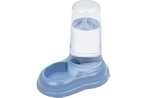 Ferplast Distributore cibo o acqua per cani e gatti AZIMUT 600 Mangiatoia per cibo secco acqua 0,6 Litri, Fondo antiscivolo, 12,5 x 19 x h 19,5 cm Blu