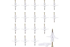 YZPKLHW 50 zestawów kołków kotwiących motylkowy, kołki rozporowe, kołki do ścian pustych, kołki do płyt gipsowych zestaw z śrubami, kołki do kartonu gipsowego zestaw śrub do kartonu gipsowego ściany, kołki do