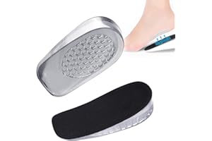 LEIKEDUN Altezza Aumentando Solette - 2CM Tallone in Gel Soletta per Donna e Uomo, Inserti Invisibili per Sollevare le Scarpe, Sperone Calcaneare Cuscinetti