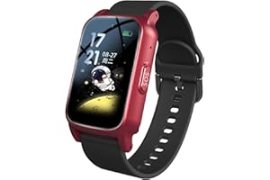 Weyot Emergency Call Bracelet for Seniors, Emergency Watch for Seniors with SOS Emergency Call, Fall Detection, HD Video Call and Magnetic Charging - IP67 Waterproof, Red, 25.8 x 2 cm