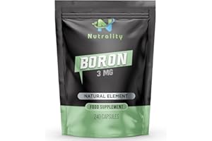 Nutrality Boron 6mg | Menopause Relief, Enhanced Mineral Absorption, Bone Strength, Wound Healing, and Dental Health | Vegan-Friendly | 240 Capsules