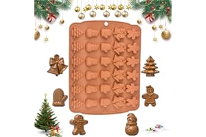 PEALOVCOM Moule à Chocolat de Noël En Silicone 22 * 17cm Moule à Chocolat 3d Moules à Bonbons en Silicone Moule Mini Tablette Chocolat Silicone Moules en Silicone pour Chocolat Sucre Gelée Pudding