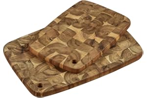 KESPER | Deski do krojenia, zestaw 2 sztuk, materiał: drewno akacjowe, wymiary: 40 x 28 x 2 cm, 32 x 22 x 2 cm, kolor: brązowy | 28155