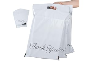 HOMEWIT Mailing Bags, Practical Envelopes with Handle and Thank You - Self Seal Packaging Material, Carry Bags