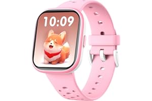 Heroange Kids Smart Watch for Girls Boys,IP68 Waterproof Kids Fitness Tracker Watch with 1.83" Face,Heart Rate Sleep Monitor,19 Sport Modes,Puzzle Games with APP,Great Gifts for Teens 6+,Pink