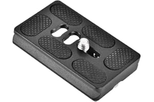 TOPIKY Placa de liberación rápida con Tornillo de 1/4 Pulgadas 40/50/60/70 / 100mm Adaptador de Montaje de Abrazadera de liberación rápida para la cámara SLR de Cabeza de Bola de trípode Monopod(PU60)