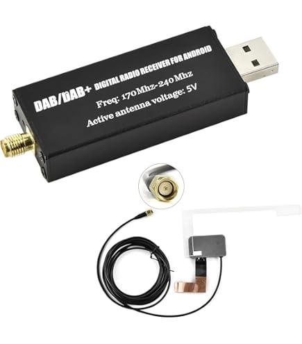 Adaptateur Radio DAB/DAB+ Pour Voiture - Compatible Android 5.1+ - Avec Antenne 3m - Son Numérique Qualité CD