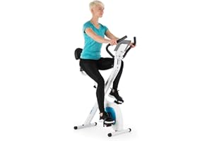KLAR FIT Capital Sports Azura Air Velo d'Appartement Pliable, Velo d'Exercice Cardio-training pour la Maison, Cross Trainer, Home Trainer, Pedalier d'Appartement, Vélo d'Intérieur Magnétique, Support Tablette
