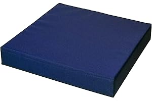 FOAMHAVEN Waterproof Garden Seat Pads – 4cm Thick Cushions for Outdoor & Indoor Chairs, High-Density Foam, Anti-Slip, Washable Cover- Patio, Dining, Sofa & Bench Use (Navy Blue, 45 x 45 cm ( 18" x 18" ))