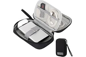 NHPY Kabel Organizer,Tasche Elektronische Wasserdicht,Kabeltaschen Klein Kabel Zubehör Organizer Tasche,Cable Organizer,für Handy Ladekabel Powerbank USB(19 * 12 * 3.5cm)