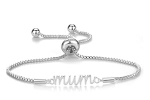 Philip Jones Silver Plated Mum Bracelet Created with Zircondia® Crystals