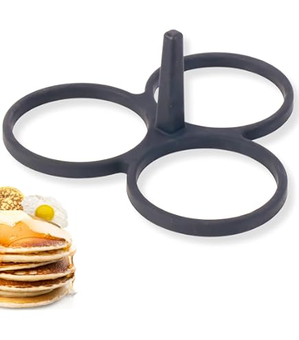 Anello Rotondo Per Cuocere Le Uova, Anelli Per Uova Per Friggere Le Uova, Stampi Per Sandwich All'in Silicone Da 4 Pollici, Stampo Per Anello Per Uova Per Pancake Strumento Di Cottura - 6
