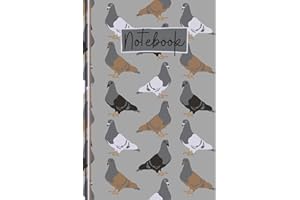 Pigeon Notebook: Cute Pigeon Lined Journal, The Perfect Novelty Pigeon Gift for a Pigeon Fancier, Anyone who Loves Pigeons, Birds or Pigeon Keeping - Grey