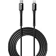 Portronics Konnect X Type C to 8-Pin 27W Fast Charging Cable, Premium TPE Material, Support to all Lightning Devices 1M Length(Black)