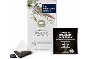 LATETERAZUL LA TETERA AZUL Té Negro English Breakfast. Infusión Estimulante. Caja De 20 Pirámides.