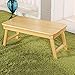 Produktbild KSUNGB Laptop-Schreibtisch Bett Kleiner Tisch Falten Schlafsaal Massivholz Faule Leute Schreibtisch, Holzfarbe, 60 * 40 * 28cm