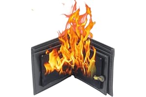 NANYACIV 2 Stück Magic Flame Brieftasche, handgefertigte Zauberer-Feuergeldbörse – verbesserte Flammen auf Herren-Geldbörse für echte Zaubertricks auf der Bühne, Straße, Zaubershow