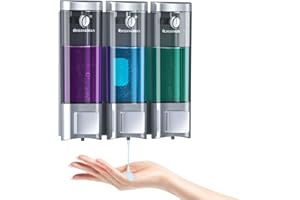 CHUANGDIAN Shampoo Dispenser Wall Mounted Bathroom Liquid Soap Dispenser for Shower Gel, Lotion, Conditioner (200mlx3)