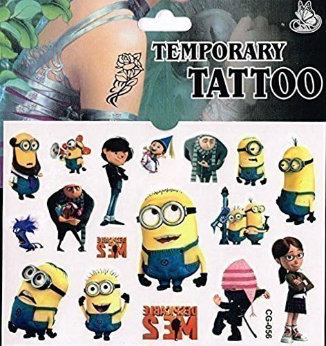 VB© Latest Minions 2 II Despicable Me Selection of Temporary Tattoos (Passed EU Safety Regulations) - Great for Childrens Kids Party Parties - Safe and Easy to Use - Same Day Dispatch for Next Day Delivery - From Very Bazaar