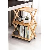 Digithome Bambu 3 Raflı Tekerlekli Sehpa D&uuml;zenleyici Raf &Ccedil;ok Ama&ccedil;lı Organizer DB-0023