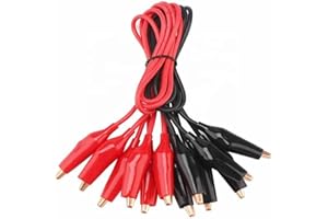 COMFORTY 10 Stück Prüfleitungen mit Krokodilklemmen Doppelendige Messleitung (50 cm)