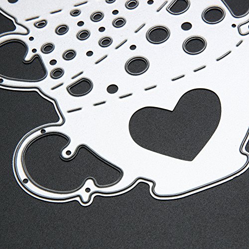 Amazingdeal365 Tee Metall Form Schablonen Schneiden DIY Dekor Sammelalbum Karten Buchzeichen Lesezeichen als Geschenk für Freunde Geburtstag Kinder,Kindergarten Hobby Schule Handarbeit Unterricht usw. Ein tolles Geschenk! - 5