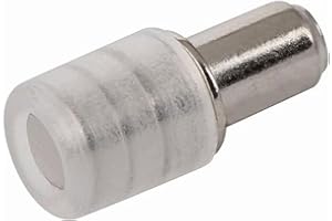 LouMaxx Wspornik półki 5 mm do półek szklanych – zestaw 20 niklowanych kołków do regałów 5 mm z powłoką gumową – trwałe wsporniki 5 mm do stabilnych półek regałowych w szafkach